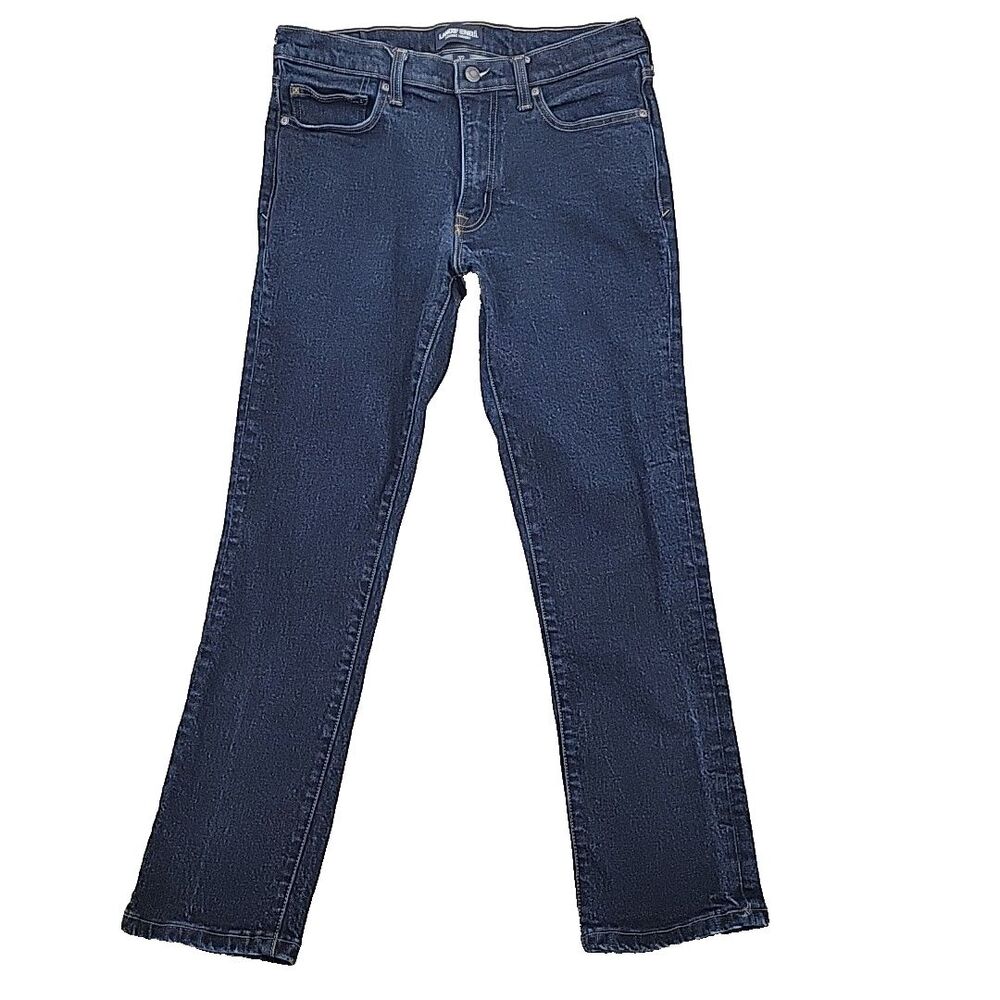 Lands' End‎ Mens Jeans Square Rigger Size 32x29 Straight Leg Dark Blue Denim